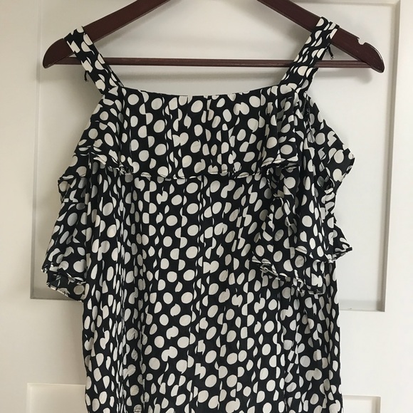 🦋2/$40 SALE🦋 J.Crew Polka Dot Silk Blouse-6 - Picture 2 of 7